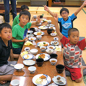 合宿の御飯タイム